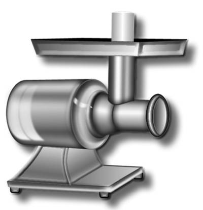 С целью приготовления фарша на крупных предприятиях применяют мясорубки,